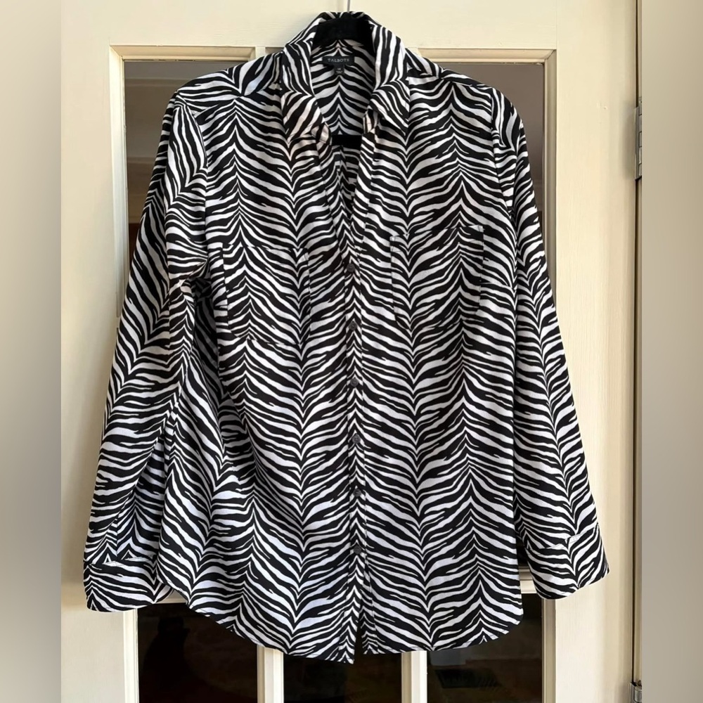 Talbots Zebra Print Top